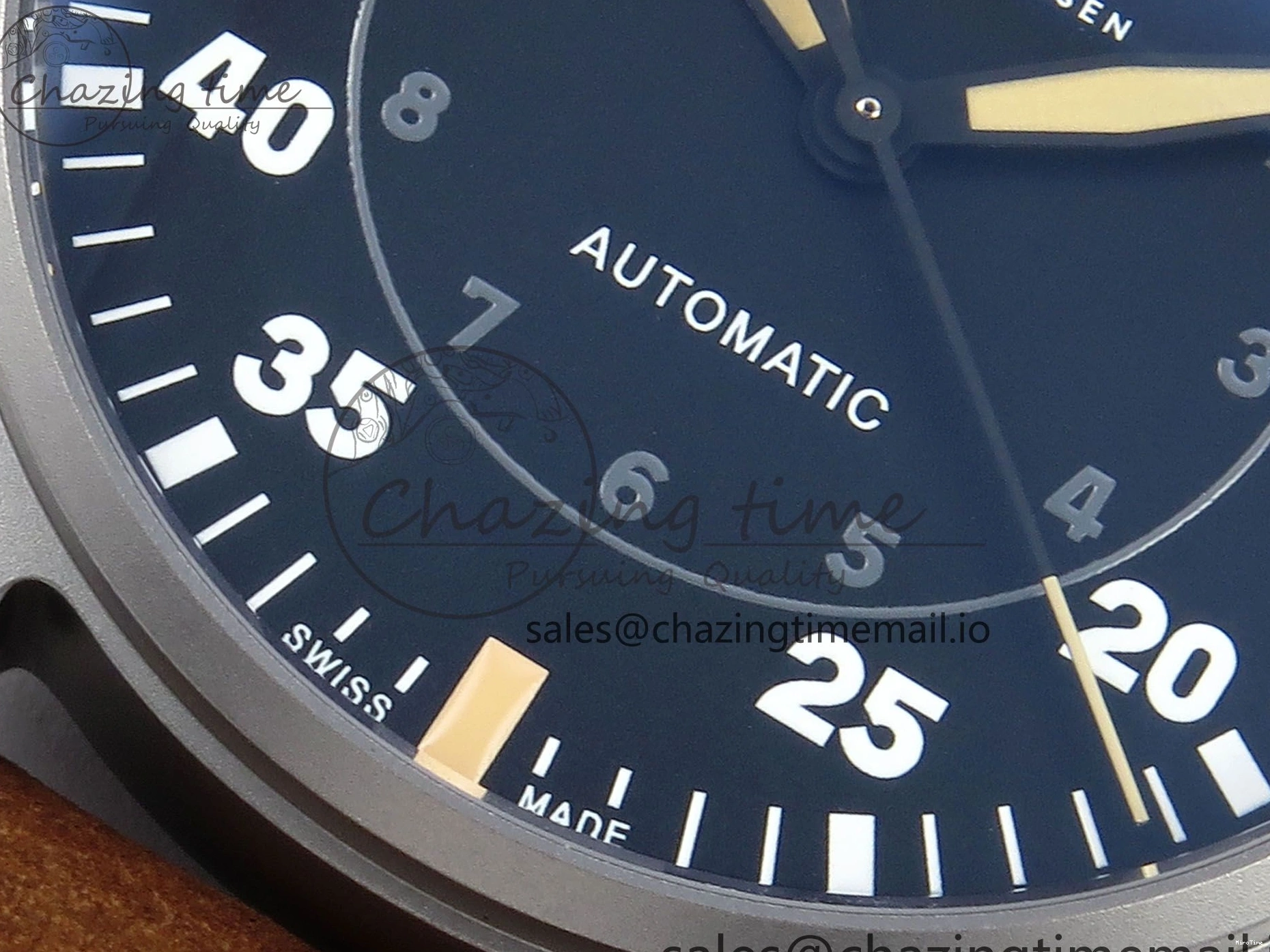 MIROTIME 0225 Big Pilot IW329701 M+F 1:1 Best Edition Black Dial on Brown Leather Strap MY RelaxedFit 7005